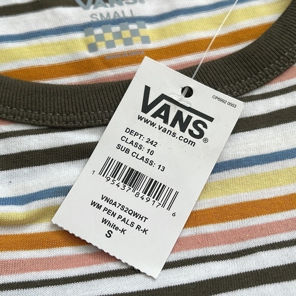 Vans Off The Wall Stripped Top l SIZE S - Picture 8 of 9